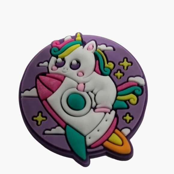 Unicorn Cat Shoe Charm Spaceship - Picture 1 of 3